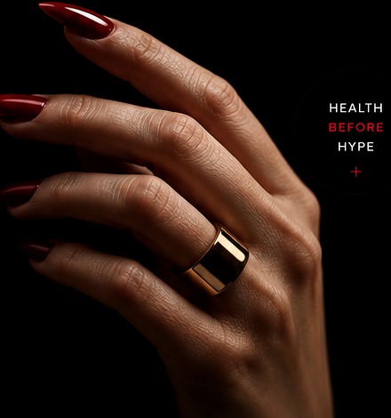 Red nail editorial mockup